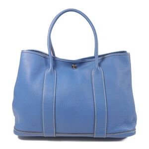 ✨🛍️ Hermes Negonda Leather Garden Party 36 Tote in Blue Jean